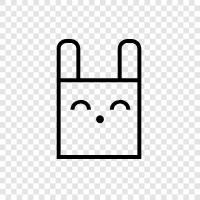 wild rabbit, house rabbit, cottontail, whitetailed icon svg