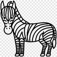 wildebeest, antelope, animal, striped icon svg