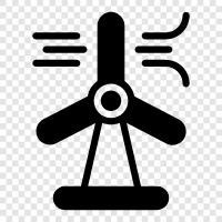 Энергия ветра, возобновляемые источники энергии, &quot; зеленая &quot; энергия, ветряная турбина Значок svg