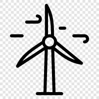 Windkraft, Energie, Erneuerbare Energien, Grüne Energie symbol