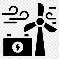 wind turbine, wind power, wind farms, wind power production icon svg