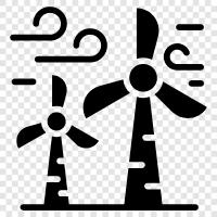 wind turbine, windmill, turbine, wind power icon svg