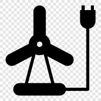 wind turbines, wind power, wind energy resources, wind power technology icon svg