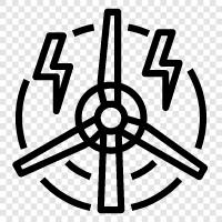 wind turbines, wind farms, wind power prices, wind power technology icon svg