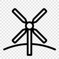 Wind Turbines, Wind turbine, Wind turbine blades, Wind turbine components icon svg