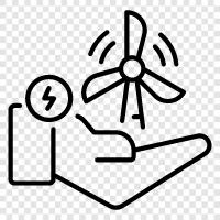 wind turbines, clean energy, renewable energy, wind power icon svg