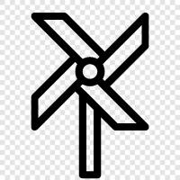 Windmühle Spielzeug symbol