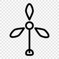 windmill, wind power, wind turbine, wind farm icon svg