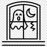 window apparition, window spirit, window ghost photo, window ghost video icon svg