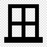 Fenster, Glas, Spiegel, Framer symbol