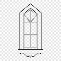 window screens, window treatment, window coverings, curtain icon svg