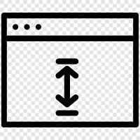 Window Size, Window Width, Window Height and Width, Window Size and Width icon svg