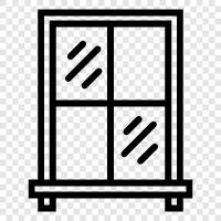 window treatment, curtains, blinds, shutters icon svg