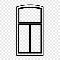 windowed, open, close, window frame icon svg