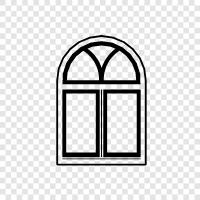 Fenster, öffnen, schließen, Fenstermanager symbol