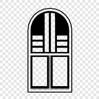 Fenster, öffnen, schließen, schwenken symbol