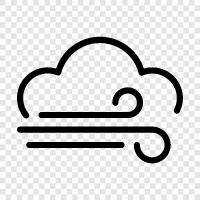 windy day, weather forecast, cloudy, overcast icon svg