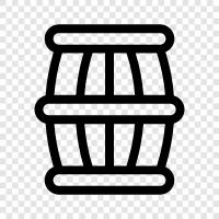 Weinfässer, Weinlager, Weinalterung, Weinlagerbehälter symbol