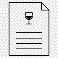 wine, wine list, wine list on a icon svg