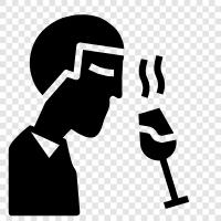 wine flavor, wine aroma, wine taste test, wine appreciation icon svg