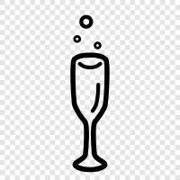 wine glass, champagne glass, wine goblet, Sparkling wine glass icon svg