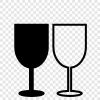 wine glasses, wine goblets, wine flutes, wine caraf icon svg