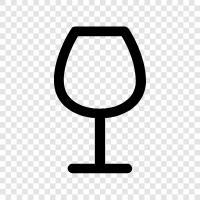 wine glassware, wine goblets, wine flutes, wine bottles icon svg