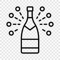 wine, sparkling wine, bubbly, French icon svg