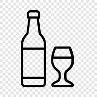 wine in a glass, wine in a bottle, glass wine icon svg