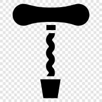 wine, wine tasting, wine bottle, wine corkscrew icon svg