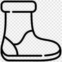 winter boots, waterproof boots, insulated boots, rubber boots icon svg