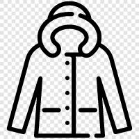 winter clothes, clothes for winter, coats, jackets icon svg