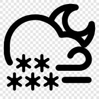 winter night, snowstorm, winter weather, blizzard icon svg