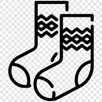 winter sock, fleece sock, stocking, foot warmth icon svg