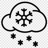 winter storm, winter weather, flurries, snow icon svg