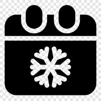 Winter, Schnee, Winterwetter, Winterkalender symbol