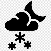 winter, snow, flakes, falling icon svg