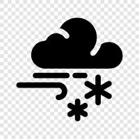 winter, flakes, flurries, snowstorm icon svg