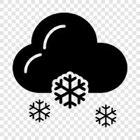 winter, snow, flakes, falling icon svg