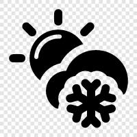 winter weather, frigid weather, snow flurries, blizzard icon svg