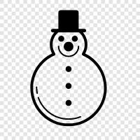 winter, Christmas, snowman, gingerbread man icon svg