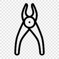 Wire cutters, Cable cutters, Grabbers, Open end pliers icon svg