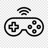 kablosuz denetleyiciler, gamepad, kablosuz oyun denetleyicisi, kablosuz joystick ikon svg