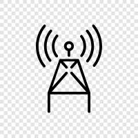 kabellos, signal, WiFi, zellular symbol