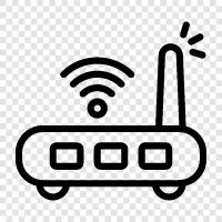 wireless, router, antennas, signal icon svg