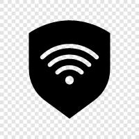 wireless shield, wireless security, wireless network, wireless security system icon svg