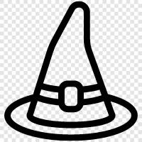 Witch, Witch Hat, Witch Costume, Witch Makeup icon svg