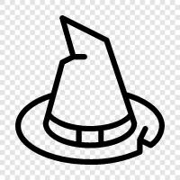 wizard hat, wizard s hat, wizard s headgear, wizard s head icon svg