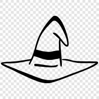 wizard hat, magic hat, wizard s hat, wizard s headwear icon svg