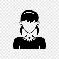 woman, girl, babe, pretty icon svg